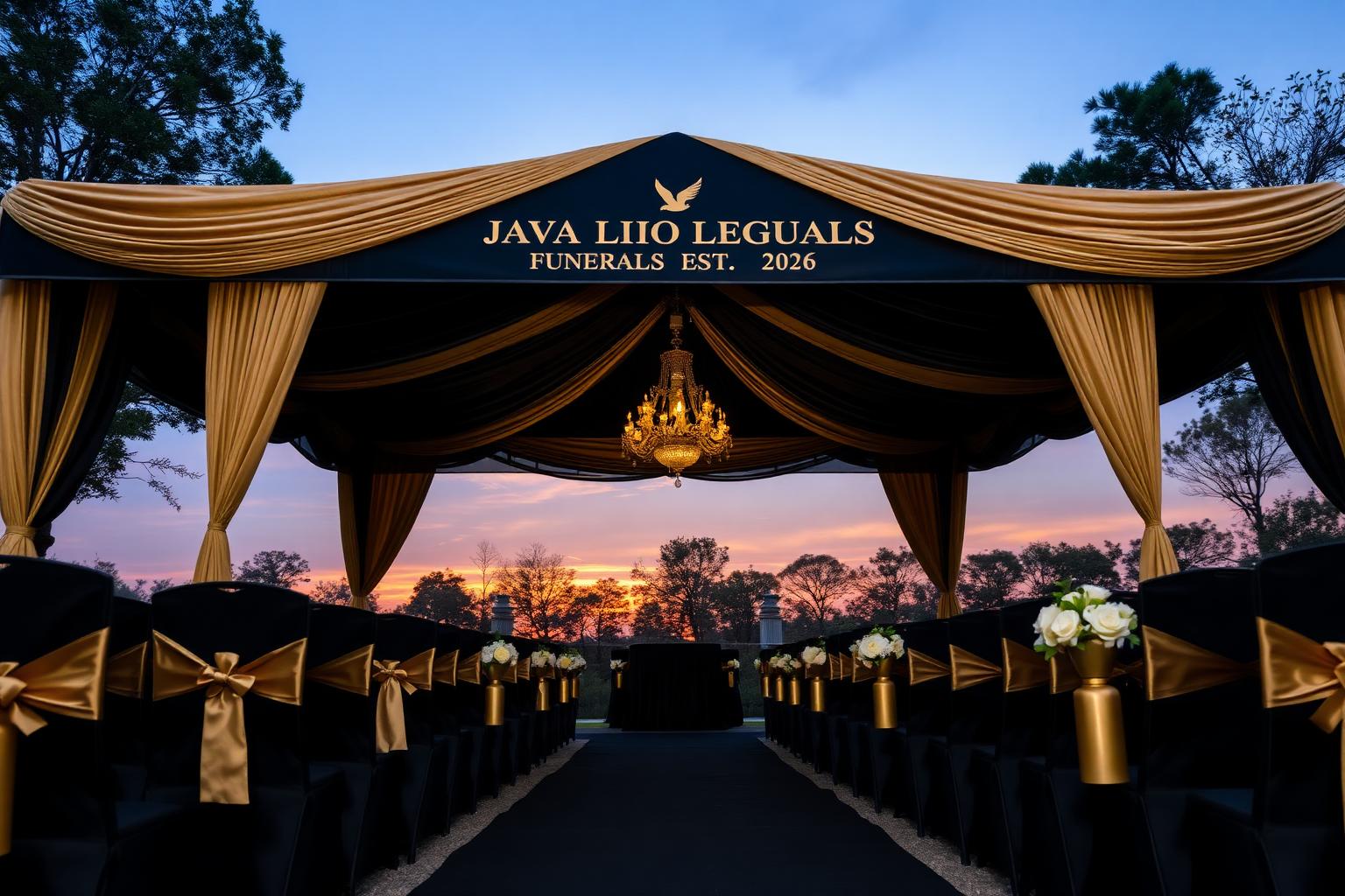 Java Legacy premium funeral gazebo